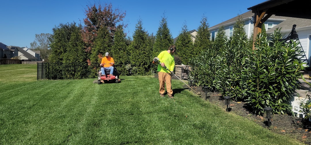 Landscape crew working on a property in Jackson, Tennessee
